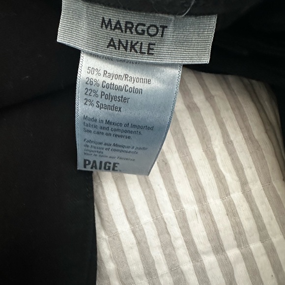 Paige High Waisted Margot Ankle Women's Deep Black Jeans - Picture 7 of 11